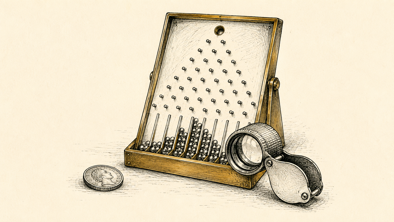 A paid probability machine produces a result ready for close inspection.
